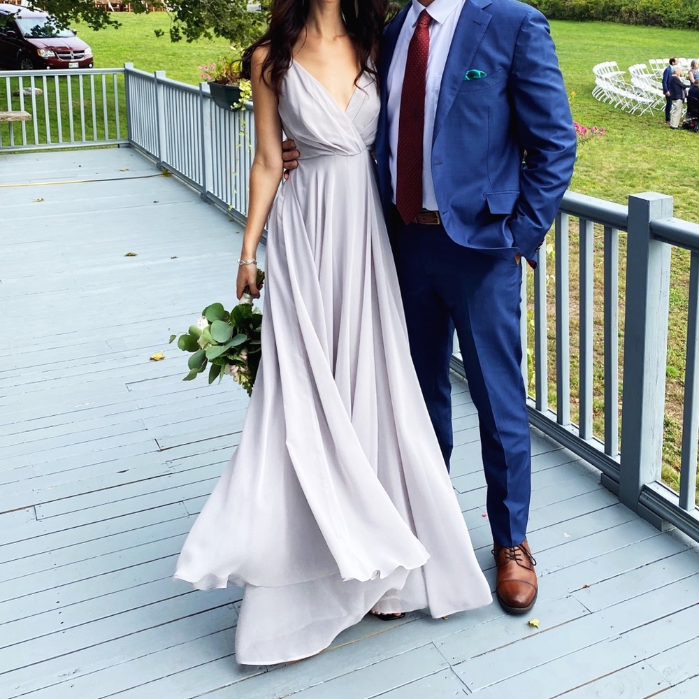 BHLDN Grey Bridesmaid Dress
